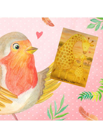 Mr. & Mrs. Panda Grußkarte Giraffe Kind Design ohne Spruch in Weiß