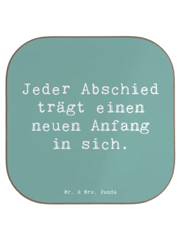 Mr. & Mrs. Panda Glasuntersetzer Spruch Verluste betrauern und l... in Meeresbrise