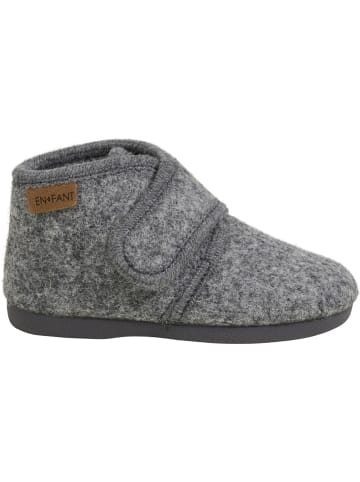 En Fant Kinder Hausschuh "Slippers Wool Hook and Loop" in Grau