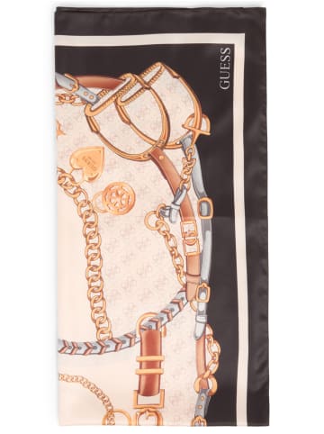 Tuch in beige schwarz - 0001