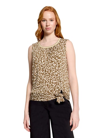 Betty Barclay Rundhals-Shirt mit Raffung in Beige/Khaki