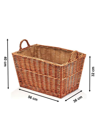 kobolo Kaminholzkorb WEIDENECK24 in Braun