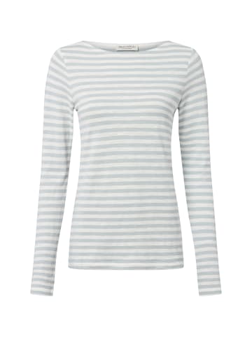 Marc O'Polo Langarmshirt in hellblau weiß - 0009
