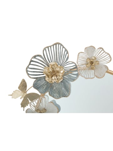 Mauro Ferretti Wandspiegel mit mehrfarbigen Metallblumen, 63 x 6,4 x 70,5 cm