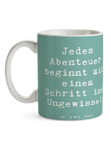 Mr. & Mrs. Panda Teetasse Spruch Ungewissheit akzeptieren mit Sp... in Meeresbrise