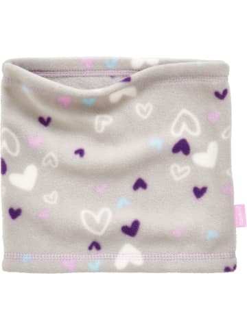 Playshoes Fleece-Schlauchschal Herzchen in grau