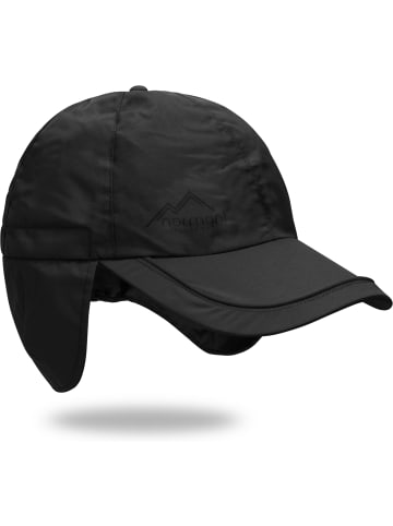Normani Outdoor Sports Wasserdichte Regenmütze mit Ohrenschutz Northproof in Schwarz