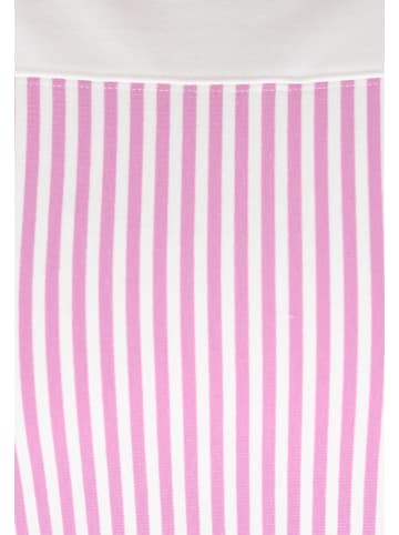 Swirly Women Plus Size Blouse in light pink stripes