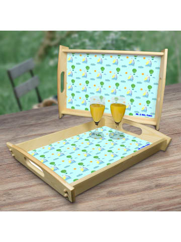 Mr. & Mrs. Panda Dekotablett Wellensittich Liebe ohne Spruch in Blau