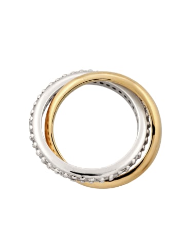 Elli Ring 925 Sterling Silber in Zweifarbig