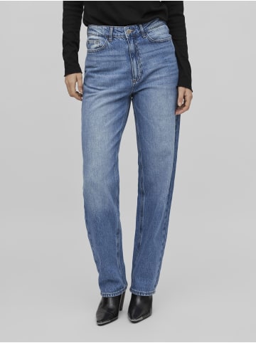 Vila Straight Fit Jeans in Medium Blue Denim