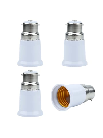Intirilife 4er Set Lampenadapter G9 auf E14 in WEISS