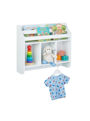 relaxdays Kinderregal in Weiß - (B)60 x (H)51,5 x (T)17,5 cm