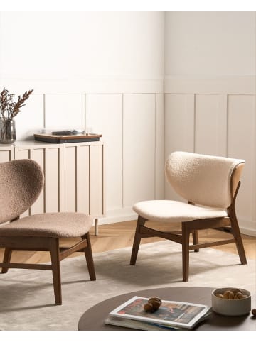 Beliani Sessel DAY in Beige/Braun - (W) 62 x (H) 70 x (L) 69 cm