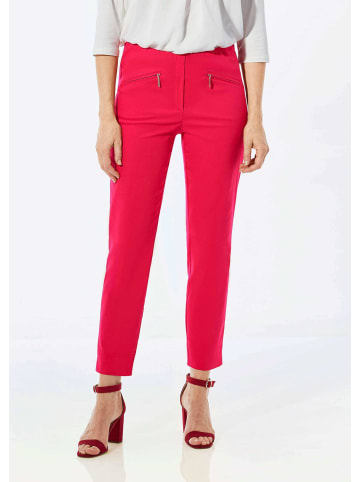GOLDNER 7/8-Bengalinhose Stretchhose LOUISA, dehnbar & mit Taschen in rot