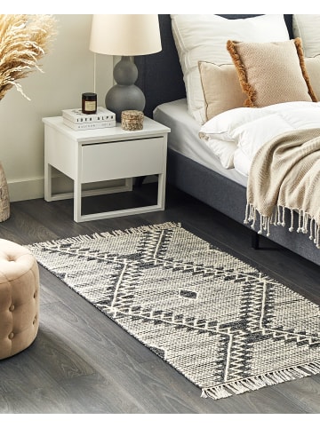 Beliani Kurzflor ARBAA in Schwarz/Weiß - (W) 80 x (H) 1 x (L) 150 cm