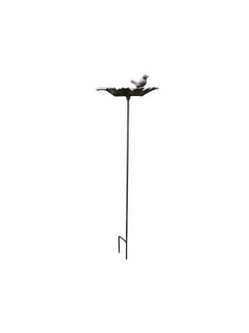 relaxdays Vogeltränke "Blatt" in Braun - (B)22,5 x (H)93 x (T)14 cm