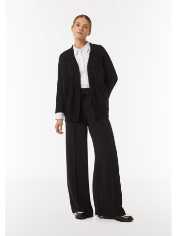 comma Strickjacke langarm in Schwarz
