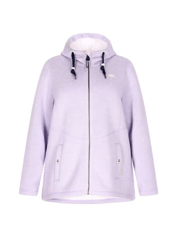 Schmuddelwedda Damen Strickfleecejacke in Grauviolett Melange