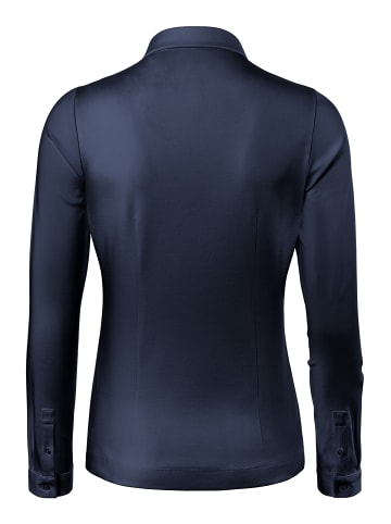 Vincenzo Boretti Bluse tailliert in dunkelblau