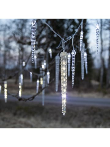 MARELIDA LED Lichterkette 24 Eiszapfen für Außen L: 7m in transparent
