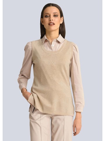 Alba Moda Moderner Pullunder mit mit Rundhals in beige