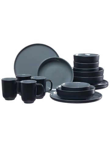 Ritzenhoff & Breker 32er Set XXL Kombiservice Jasper schwarz-grau in schwarz-grau