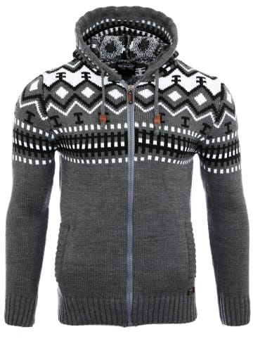 RESLAD Strickjacke Norweger in anthrazit