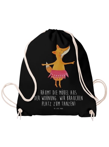 Mr. & Mrs. Panda Stoffbeutel Fuchs Ballerina mit Spruch in Schwarz