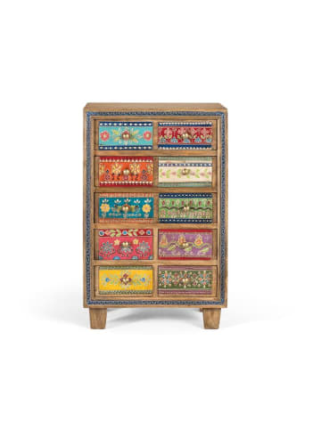 Giner y Colomer Sideboard mit Mangoholz und handgemalten Details in Multicolored