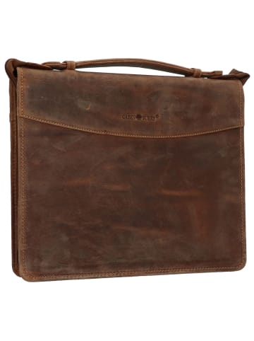 Greenburry Vintage Ringmappe Leder 34 cm braun