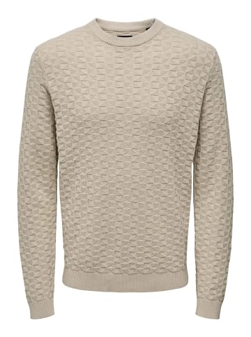 ONLY & SONS Strickpullover in Silver Lining