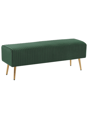Beliani Bettbank PATERSON in Grün/Gold - (W) 118 x (H) 42 x (L) 40 cm