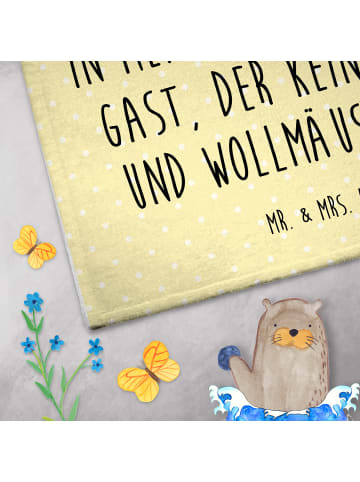 Mr. & Mrs. Panda Gästehandtücher Marienkäfer Fliegenpilz mit Spruch in Gelb Pastell