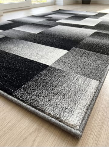 KADIMA DESIGN Teppich Kurzflor Waschbar Abstrakt-Karo ASPEN Strapazierfähig