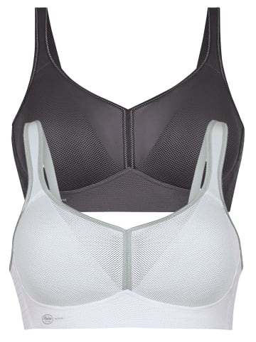 Anita Sport BH mit Schale air control DeltaPad in Weiss anthrazit