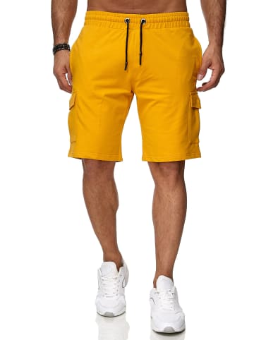 RESLAD Shorts Cargo Sweathose in gelb