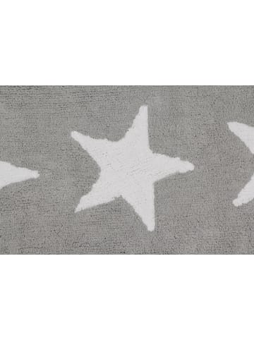 Happy Decor Kids Teppich "Three Stars" in Grau/Weiß - 120x80  cm