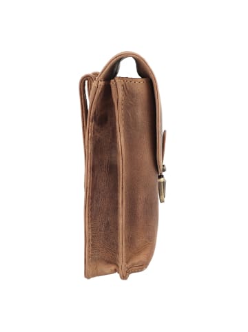 Greenburry Vintage Gürteltasche Leder 11 cm in brown