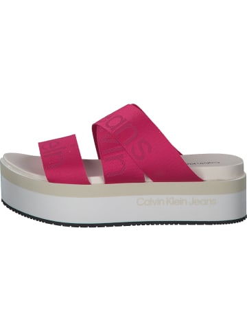 Calvin Klein Plateau-Pantoletten in Raspberry sorbet