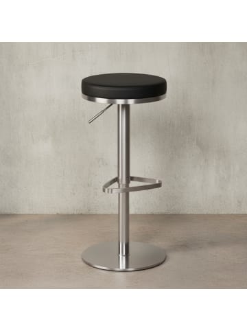 KADIMA DESIGN Barhocker WL1.293 Edelstahl höhenverstellbare Sitzhöhe 57 - in Schwarz