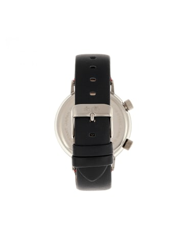 Simplify Die 3300 Lederarmbanduhr in Black/Silver