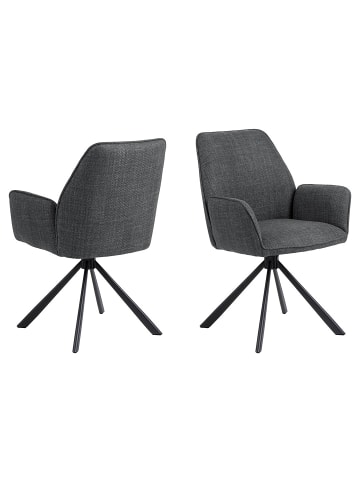 ebuy24 Esszimmerstuhl Glenda Grau 2er Set