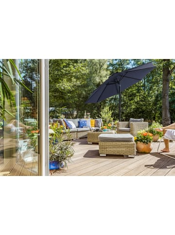 SONGMICS Sonnenschirm Sheld in Blau - (H)252 x Ø290 cm