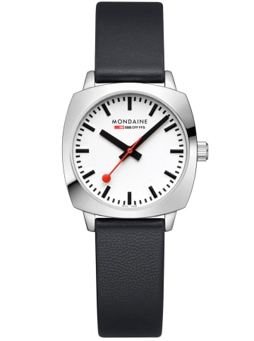 Mondaine Damenuhr Petite Cushion Schwarz 31 mm