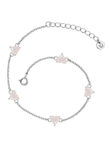 Glanzstücke München Armband Herz Sterling Silber Mondstein (synth.) in silber