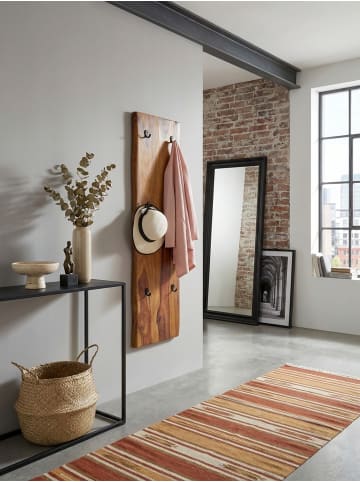 KADIMA DESIGN Wandgarderobe Massivholz / Metall 40x140x7 cm mit Baumkante