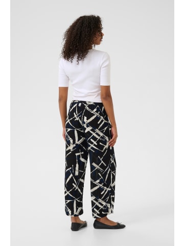 Kaffe Casual Hose KAdacia Loose fit in Black/Midnight Marine Graphic