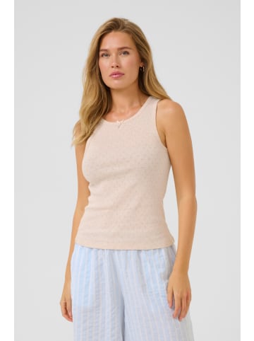 Kaffe Ärmellose Bluse KAelia Tight fit in Sand Melange