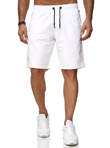 RESLAD Shorts Basic Sweathose in weiß